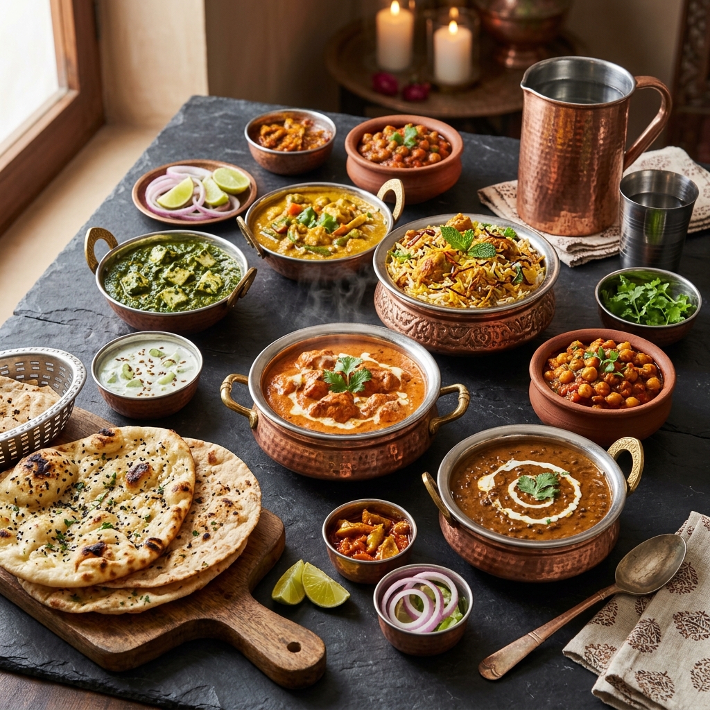 North Indian Food Spread